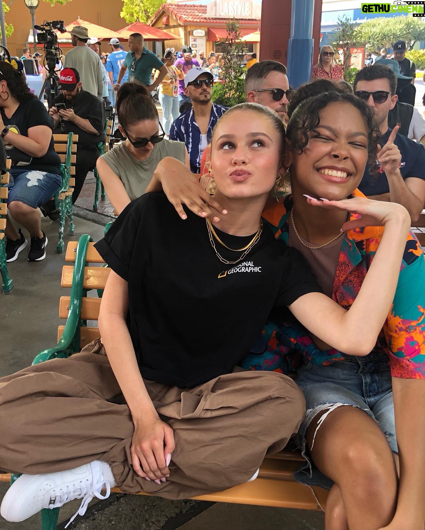 Kyliegh Curran - 8.1K Likes - got to celebrate Earth day and elephants with the cutest!! @rubyroseturner 🐘🌍#SecretsoftheElephants — available on @Disneyplus narrated by @natalieportman