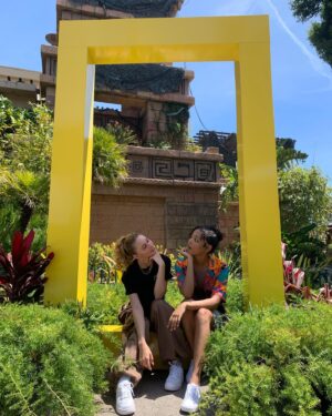 Kyliegh Curran Instagram - got to celebrate Earth day and elephants with the cutest!! @rubyroseturner 🐘🌍#SecretsoftheElephants — available on @Disneyplus narrated by @natalieportman