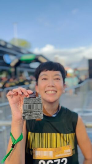 Kym Ng Instagram - #run 🏃🏼‍♀️‍➡️ the #unlabelledrun with #teamchickenrun n @kymngforever ❤️💕 Thank you for the #happyrun boys 🥰🥰
#keepgoing #keepmoving