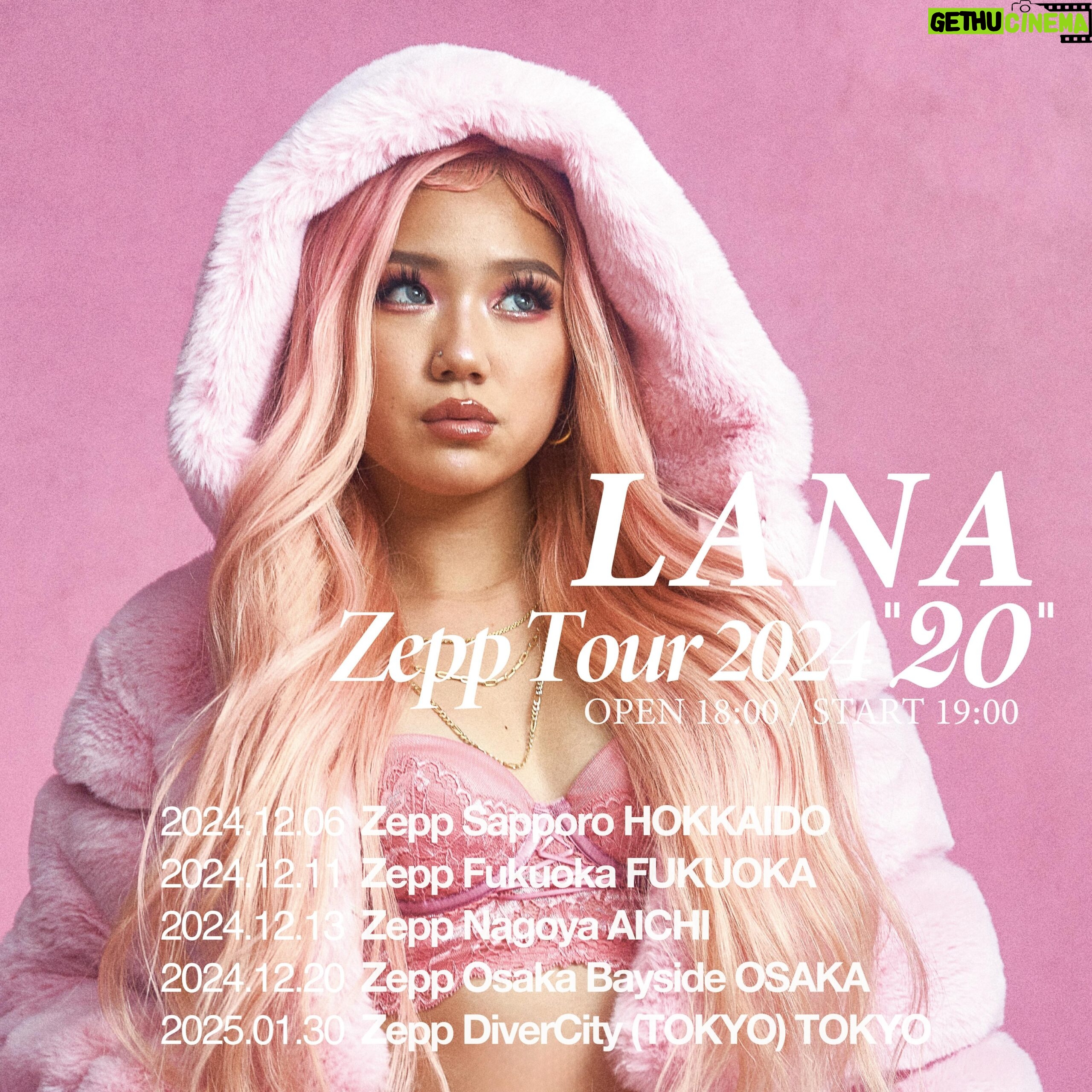 LANA Instagram - Zepp Tour 2024 “20”開催決定! 2024.12.06 (Fri) Zepp Sapporo HOKKAIDO 2024.12.11 (Wed) Zepp Fukuoka FUKUOKA 2024.12.13 (Fri) Zepp Nagoya AICHI 2024.12.20(Fri)Zepp Osaka Bayside OSAKA 2025.01.30(Thu)Zepp DiverCity (TOKYO) TOKYO 先行受付(先着先行) 【受付期間】6/8(土)10:00〜6/23(日)23:59 チケットリンクはプロフィールから!