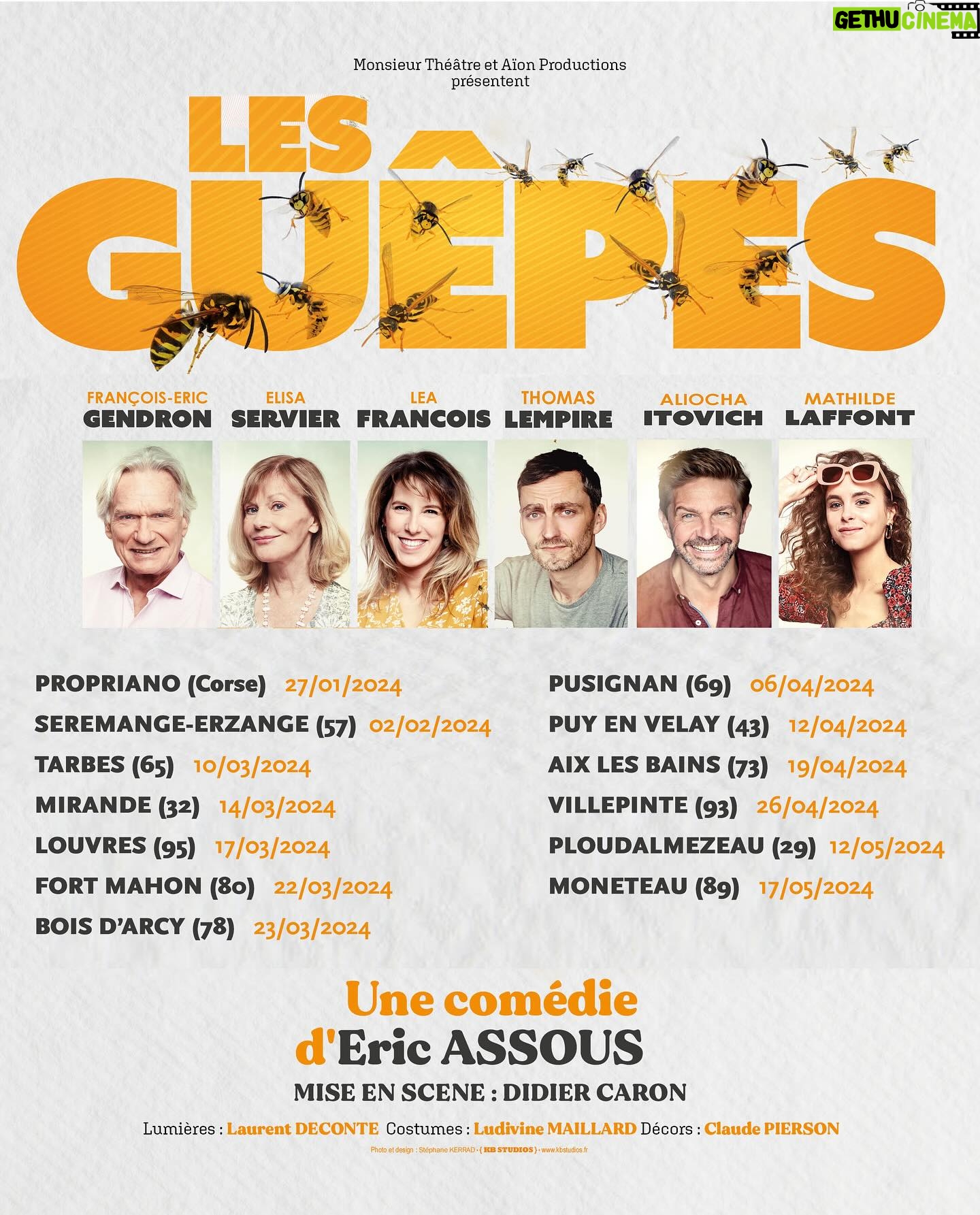 Léa François Instagram - Dernière ligne droite pour les répétitions du spectacle « Les Guêpes » avec cette équipe de rêve! La Corse vous êtes prêts? On démarre cette tournée chez vous!! Swipe pour voir nos premières dates de tournées (les autres devraient suivre prochainement) Au grand plaisir de vous retrouver sur les routes! J-11 😜 Texte : Éric Assous @colineassous Mise en scène : Didier Caron Prod : @artzala_prod @monsieurtheatre
