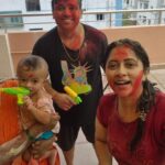 Lahari Arundhati Vishnuvazhala Instagram - @lishan.official 1st holi celebration 😃🥰😍🤩 #baby #babyboy #holi #holifestival @dhiren_manikant