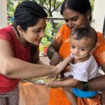 Lahari Arundhati Vishnuvazhala Instagram - @lishan.official 1st holi celebration 😃🥰😍🤩 #baby #babyboy #holi #holifestival @dhiren_manikant