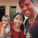 Lahari Arundhati Vishnuvazhala Instagram - @lishan.official 1st holi celebration 😃🥰😍🤩 #baby #babyboy #holi #holifestival @dhiren_manikant