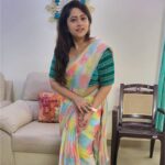 Lahari Arundhati Vishnuvazhala Instagram - 🤩🥳🎉🎈😍 Saree :@kaushicollections