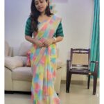 Lahari Arundhati Vishnuvazhala Instagram - 🤩🥳🎉🎈😍 Saree :@kaushicollections