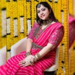 Lahari Arundhati Vishnuvazhala Instagram - Ready to wear saree..My recent 😍 fav.. Saree : @hm_collections._.05 Jewellery: @emmadi_silver_jewellery