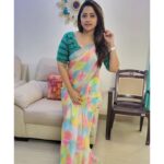 Lahari Arundhati Vishnuvazhala Instagram - 🤩🥳🎉🎈😍 Saree :@kaushicollections