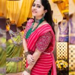 Lahari Arundhati Vishnuvazhala Instagram - Ready to wear saree..My recent 😍 fav.. Saree : @hm_collections._.05 Jewellery: @emmadi_silver_jewellery