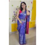 Lahari Arundhati Vishnuvazhala Instagram - Saree: @hiraninclothing 😍🥰😃