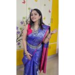 Lahari Arundhati Vishnuvazhala Instagram - Saree: @hiraninclothing 😍🥰😃