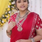 Lahari Arundhati Vishnuvazhala Instagram - All set for our @lishan.official #annaprasana 😊😍🍚 . Tqqqq for making it special 😍 Jewelry: @emmadi_silver_jewellery_hyd Makeup & hairstyle: @sminkupofficial Vc: @kp_fotofactory Decor: @ks_events931 Saree: @neerusindia