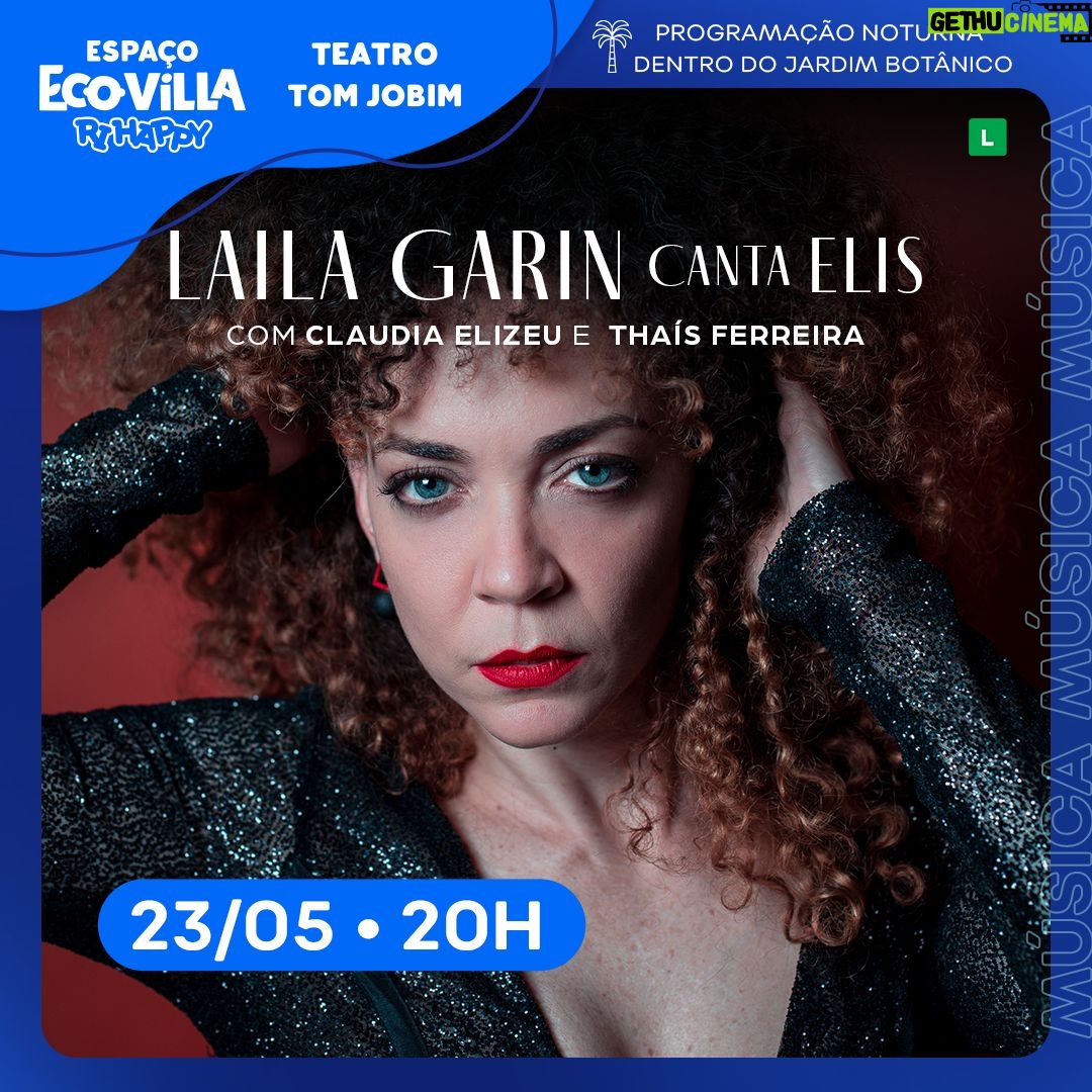 Laila Garin - 682 Likes - Laila Garin canta Elis no #EspaçoEcoVillaRiHappy - Teatro Tom Jobim ✨💙
Sucesso em @elisamusical, Laila chega ao nosso palco com um show no qual executa as inesquecíveis canções de Elis Regina em um show catártico em homenagem à grande intérprete.
O repertório conta com composições de peso, que inclui sucessos como “Fascinação”, “Reza”, “Upa Neguinho”, “Dois pra lá, dois pra cá”, “Arrastão”, “Como Nossos Pais” e “As Curvas da Estrada de Santos”, dentre outras
E ela não vem sozinha, Cláudia Elizeu Diretora Musical e Arranjadora de "ELIS, A Musical” acompanha a cantora no piano, e Thais Ferreira no Violoncelo.
Ingressos disponíveis no link da bio
| 23 de maio
| Quinta- feira: 20h
| Classificação:livre
|Categoria: show
#EspaçoEcoVillaRiHappy #ProgramaçãoRio