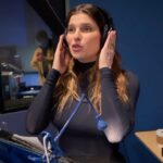 Lake Bell Instagram – Life imitating art #inaworld where I finally record the VO for a film trailer… for a great film to boot @margaretmovie out this weekend!!!