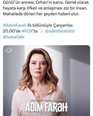 Lale Başar Instagram - Son iki gün adım Farah başlıyor @o3medya @adimfarahdizi @foxturkiye