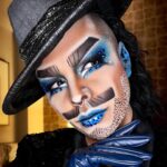 Landon Cider Instagram - The last 2 weeks away from home have been a whirlwind but I did manage to paint this face on my day off to film some @cameo orders. From Montréal Pride straight to the UK for DragFest tour and their after parties. EXHAUSTED but so grateful! Massive thanks to @klubkids_uk for bringing me out, @adamall_drag & @applederrieres for allowing me to celebrate 10 years of their Drag King show “BoiBox”, the wonderful drag entertainers I’ve been honored to meet/tour & perform with, the incredible audiences showing so much love and of course, my Wife Gabi for holding down our fort while I’m away on these trips! Without her unwavering support I have no idea I would be able to make any of this possible! 🖤 Keep an eye out for a travel vlog/reel for some of the tour highlights!