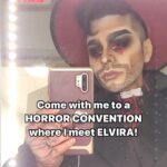 Landon Cider Instagram – Suck it @theblackberri 😂 thanks @spookalafl, @bouletbrothers @therealelvira @victoriaelizabethblack @davidarquette & the incredible crowd!