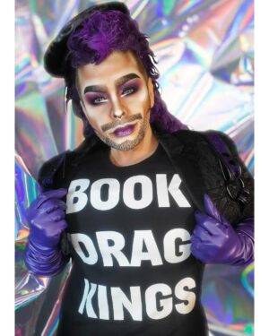 Landon Cider Instagram - “BOOK DRAG KINGS” - can we be any more clear? Bask in the glow of this VERY expensive photoshoot I did to hawk my new merch shirt. Lincoln Bio.