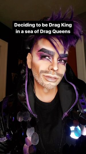 Landon Cider Instagram - #feminism 😂🤷‍♂️ 
Always reminding you to book your table for Sat Feb 10th “DIVERSE” at Hamburger Mary’s!
.
#boysdoit #dragking #dragqueen #dragmakeup #queerart