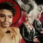 Landon Cider Instagram - Always a bloody good time being on set with my Lesbian Moms. But why is @matthewlillard leaning out of the frame like that? 😂Stream @bouletbrothersdragula on @shudder now! . . #dragking #dragula #dragqueen #bouletbrothers #bouletbrothersdragula #makeup #shirteveryonehates #mua #wig