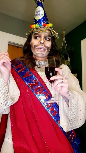 Landon Cider Instagram - Happy 2023rd Bday JesuCristo! When the evangelicals aren’t trolling my Jesus content you KNOW I’m being suppressed for posting so much pro🍉 content .
Can’t stop, won’t stop.

#jesus #dragking #dragqueen #christmas #xmas