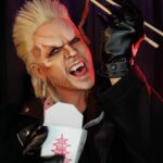 Landon Cider Instagram - How’re those maggots, Michael? Having so much fun performing my new David from “Lost Boys” cosplay! It’s not a Halloween season if I don’t DESTROY my skin with bald caps & prosthetics 😂🤷‍♂️ . Hair from @ardawigs using the Morpheus Classic in Titanium blonde Gaearring by “thekidinside” on Etsy . My next post will include a calendar of all the cities I’m heading to for the next couple weeks and I might be near YOU, so keep an eye out! . . #lostboys #80shorror #vampire #dragking #dragqueen #dragula #cosplay #halloween