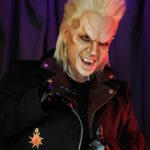 Landon Cider Instagram - How’re those maggots, Michael? Having so much fun performing my new David from “Lost Boys” cosplay! It’s not a Halloween season if I don’t DESTROY my skin with bald caps & prosthetics 😂🤷‍♂️ . Hair from @ardawigs using the Morpheus Classic in Titanium blonde Gaearring by “thekidinside” on Etsy . My next post will include a calendar of all the cities I’m heading to for the next couple weeks and I might be near YOU, so keep an eye out! . . #lostboys #80shorror #vampire #dragking #dragqueen #dragula #cosplay #halloween