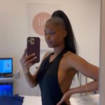 Lanisha Cole Instagram - Back in March at a Size 6.. people in my comments congratulating me on being “pregnant again” because I had some extra weight on me lol. I became insecure in my body and started to cover up more which wasn’t me at all. Having people publicly scrutinize and critique my body wasn’t easy in the least bit. Fast forward to now (back down to a size 2- my normal size) and people asking my “real” weight loss secret thinking I’ve hopped on the pill train is comical. I will say this a million times- intermittent fasting juicing has been my secret weapon. Lately I’ve gotten back to incorporating physical activity which consists of taking daily walks around the neighborhood. It’s not intense but it works for me 💪🏾🙏🏾 . What’s been keeping me strong is my daughter and having Bee by my side who always told me how beautiful I am- regardless of my weight or my own insecurities at the time. I’m forever thankful to have my loving little family unit. . Here I am to tell all of you new Moms to please be patient with yourself 🙏🏾💕 It’s a journey that will take you through so many different stages. Focus on taking care of your mental health and protecting your peace during this time. Love on your family and let people talk in the meantime! You’ve got this 💪🏾 Take your time with it! . #weightlossjourney #healthyliving
