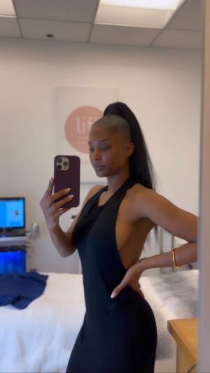 Lanisha Cole Instagram - Back in March at a Size 6.. people in my comments congratulating me on being “pregnant again” because I had some extra weight on me lol. I became insecure in my body and started to cover up more which wasn’t me at all. Having people publicly scrutinize and critique my body wasn’t easy in the least bit. Fast forward to now (back down to a size 2- my normal size) and people asking my “real” weight loss secret thinking I’ve hopped on the pill train is comical. I will say this a million times- intermittent fasting   juicing has been my secret weapon. Lately I’ve gotten back to incorporating physical activity which consists of taking daily walks around the neighborhood. It’s not intense but it works for me 💪🏾🙏🏾
.
What’s been keeping me strong is my daughter and having Bee by my side who always told me how beautiful I am- regardless of my weight or my own insecurities at the time. I’m forever thankful to have my loving little family unit. 
.
Here I am to tell all of you new Moms to please be patient with yourself 🙏🏾💕 It’s a journey that will take you through so many different stages. Focus on taking care of your mental health and protecting your peace during this time. Love on your family and let people talk in the meantime! You’ve got this 💪🏾 Take your time with it! 
.
#weightlossjourney 
#healthyliving