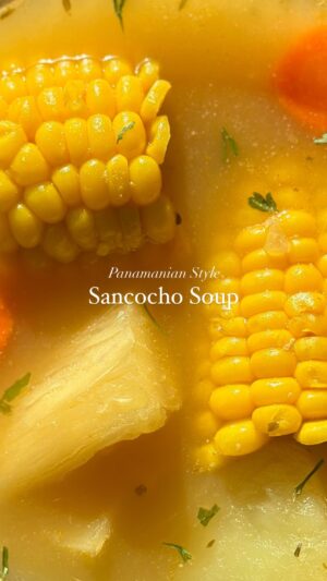 Lanisha Cole Instagram - Sancocho Panameño style soup 🥣🇵🇦 Using your leftover rotisserie chicken from @costco!
.
.
What you’ll need to make this recipe is:
✅ Leftover rotisserie chicken 
✅ frozen or fresh yellow corn 
✅ yuca 
✅ white or golden potatoes
✅ carrots 
✅ onion 
✅ celery
✅ minced garlic
✅ thyme
✅ bay leaves 
✅ 2 packs of sancocho seasoning 
✅ can or container of chicken broth 
✅ chicken bullion seasoning 
✅ salt 
.
.
Pour some olive oil in a frying pan with a portion of your celery, onions, carrots, and garlic. Next add your whole leftover rotisserie chicken (including the bones and gelatinous bits!) and can of broth. Heat until chicken is tender. Strain the juice and separate the meat from the bone- add to containers- and save for later.
.
Cut up and skin your yuca, potatoes, corn, carrots, onions, celery and add to a big pot. Add in the separated meat and broth from chicken. Toss in 2 packets of sancocho mix, chicken bullion, thyme, 2 bay leaves, garlic, thyme and salt. 
.
.
Boil on medium heat for 45 minutes or until everything is tender and cooked through. Make sure you stir continuously so that your veggies don’t stick to the bottom of the pan.
.
Now serve it up with a side of rice! 
.
This is the first thing I eat when I land in Panama 🥣🇵🇦🥣 Now I make it at home for my daughter! She loves it ❤️🙌🏾
.
.
Tell me in the comments how you make it in your country or if you eat it with rice too 😆🍚 
.
.
#sancocho #sancochopanameño #panamanian #panama #soupseason #souprecipe #chickensoup #costco #costcofinds #costcochicken #rotisserie #rotisseriechicken #leftovers #soups #cookingathome #cooking #homecooked #dinnerideas #dinnerrecipes