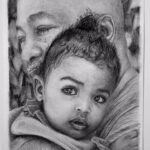 Lanisha Cole Instagram - I am completely blown away by the incredible portrait of my daughter and my dad that @adinapallone created! 🤯 The attention to detail and the emotion captured in the drawing is truly breathtaking. Thank you so much for using your talents to create such a special piece of art that we will treasure forever ❤️🙌🏾 Thank you again for this beautiful gift! 🎨✨ . . Artwork by 👉🏾Adina Pallone @adinapallone 🖼️ . . #onyxice