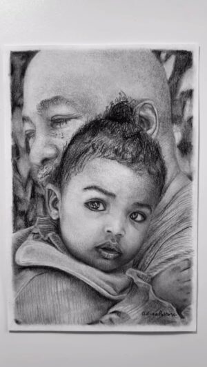 Lanisha Cole Instagram - I am completely blown away by the incredible portrait of my daughter and my dad that @adinapallone created! 🤯 The attention to detail and the emotion captured in the drawing is truly breathtaking. Thank you so much for using your talents to create such a special piece of art that we will treasure forever ❤️🙌🏾 Thank you again for this beautiful gift! 🎨✨ 
.
.
Artwork by 👉🏾Adina Pallone @adinapallone 🖼️
.
.
#onyxice
