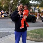 Lanisha Cole Instagram - The way Brian loves her ❤️🥹 I can’t even begin to tell you how special their bond is 🙏🏾 He doesn’t celebrate Halloween but he knows how much these moments mean to me. Onyx will have so many beautiful memories ✨
