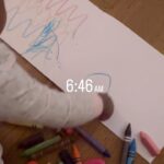 Lanisha Cole Instagram - This is how we spend our mornings 🎨❤️ I leave her crayons and paper out for easy access whenever she wants to draw ✨There’s literally nothing better than spending these moments with her in peace and creative energy ✨ . . #onyxice