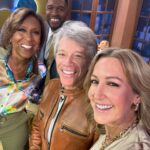 Lara Spencer Instagram - Jon BonJovi has a new Doc out called Thank You, Goodnight on #hulu. (It's REALLY good) He came to @goodmorningamerica to tell us about that, a new album coming (yay) and having 3 kids get married all within the next year! Thanks for visiting JBJ!!!! ❤️❤️❤️