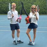 Lara Spencer Instagram – My partner and I like to coordinate our outfits..and our power tools.  Court still a little wet but those puddles…..didn’t stand a chance.