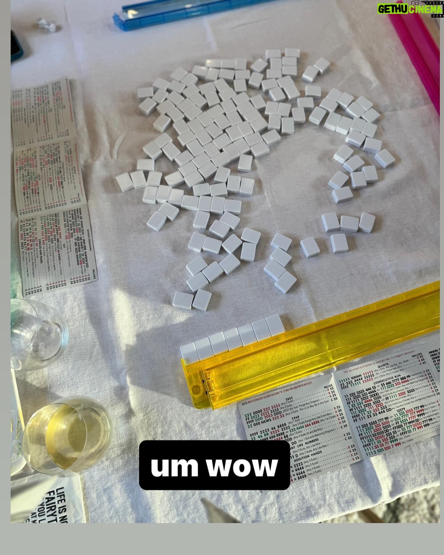 Lara Spencer Instagram - New Year's Resolution to try more new things=learn how to play maj Jongg=my brain hurts. At lease we had great bites. And wine=not giving up.