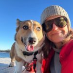 Lara Spencer Instagram - Listen up. 3 attempts at photo w this lunatic to send the college kids. She cracks me up. #bossbetty #corgistagram