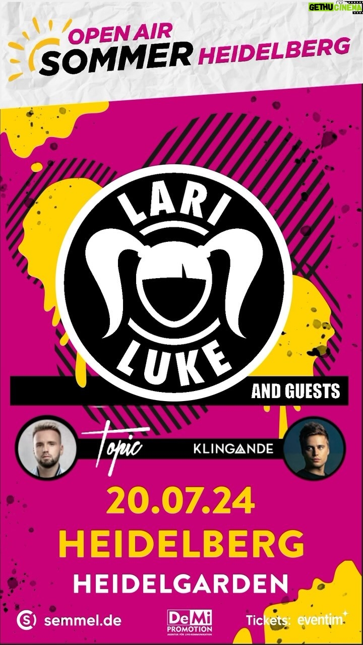 Larissa RieΓ Instagram - Heimspiel in Heidelberg β€οΈβπ₯ Kommt zum OPEN AIR Summer Heidelberg und feiert mit mir und meinen beiden Special Guests @topic und @klingandemusic π₯π₯π₯ Ticketlink in meiner Bio!