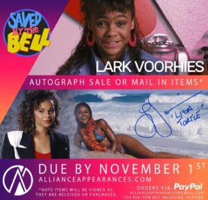 Lark Voorhies Instagram - Hello! FYI and please contact allianceappearances@gmail.com or direct message @aautographing, Thank you!  #larkvoorhies #reallarkvoorhies #lisaturtle