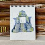 Laurène Arnoux Instagram – Colors of Mexico 🇲🇽 
(Aquarelle sur papier)