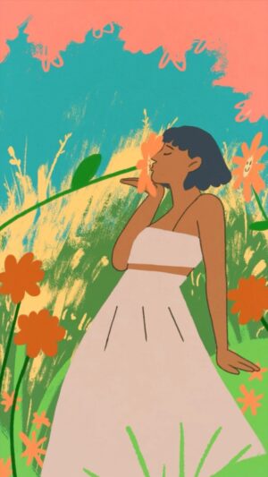 Laura White Instagram - Spring, I could kiss ya 💋🌷
.
.
#animation #artwork #illustration #loop #digitalart #procreate #spring #2danimation #framebyframe