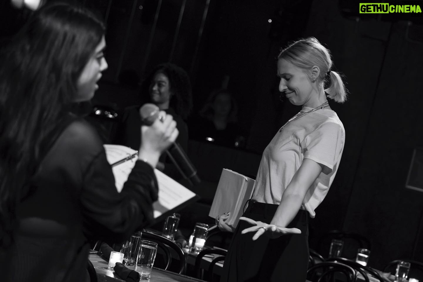 Laura Benanti Instagram - For two years we have dreamed of bringing together a company of brilliant and generous femmes to introduce @mirandaferriss femme focused work to NYC. Last Monday, that fantasy became a reality as we debuted ‘Spiral Bound’ at Joe’s Pub These behind-the-scenes photos capture the ego-less, open hearted, contagious joy that has rejuvenated our belief in what theatre making can be. We are very excited about what’s to come ✨ @livevamaria @eleriward @lornaacourtney @andrea.cesyl @therealkuhoo @cherryeisfuerzaj @maria_wirries @madisonwechsler @joespub @maesteamusicorg @openstageproject @emilymaltby @sujinkimramsey @gabbyveciana @rosa_avila_drums @metoohey @yoonahohmusic @yairevnine @edelman_richard @shiannrose @jannagrahamerz @mikiabraham_ 📸: @heathergershonowitz