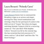Laura Benanti Instagram - Being featured in the grey lady will never get old for this lady. Thank you @nytimes for featuring us! And in the COMEDY section no less. This is a dream. Link to tickets in bio!
