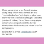 Laura Benanti Instagram - Being featured in the grey lady will never get old for this lady. Thank you @nytimes for featuring us! And in the COMEDY section no less. This is a dream. Link to tickets in bio!