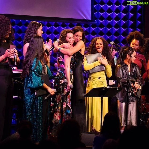 Laura Benanti Instagram - For two years we have dreamed of bringing together a company of brilliant and generous femmes to introduce @mirandaferriss femme focused work to NYC. Last Monday, that fantasy became a reality as we debuted ‘Spiral Bound’ at Joe’s Pub These behind-the-scenes photos capture the ego-less, open hearted, contagious joy that has rejuvenated our belief in what theatre making can be. We are very excited about what’s to come ✨ @livevamaria @eleriward @lornaacourtney @andrea.cesyl @therealkuhoo @cherryeisfuerzaj @maria_wirries @madisonwechsler @joespub @maesteamusicorg @openstageproject @emilymaltby @sujinkimramsey @gabbyveciana @rosa_avila_drums @metoohey @yoonahohmusic @yairevnine @edelman_richard @shiannrose @jannagrahamerz @mikiabraham_ 📸: @heathergershonowitz