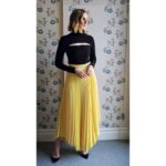 Laura Carmichael Instagram - @thespanishprincessstarz press day wearing @awake_mode Styling @rebeccacorbinmurray. Hair & MU @bjornkrischker 💛💛💛