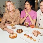 Laura Carmichael Instagram – A glass of champagne with gorgeous pals at the new @moetchandon bar at Harrods, underneath a starry chandelier of dreams #MoetChampagneBar