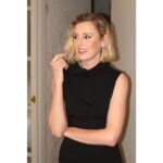 Laura Carmichael Instagram - Paris press 💞#ANewEra Styling @rebeccacorbinmurray Make-up @harold_james Hair @rudymarmet Dress of dreams @christopherkane
