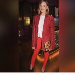 Laura Carmichael Instagram - Thank you #EERisingStar #EEBaftas for such a fun night! Gonna be thinking about the VB red suit for a long time! Thank you @rebeccacorbinmurray xx